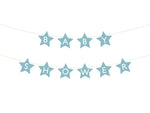 Star Baby Shower Banner 10FT LIGHT BLUE