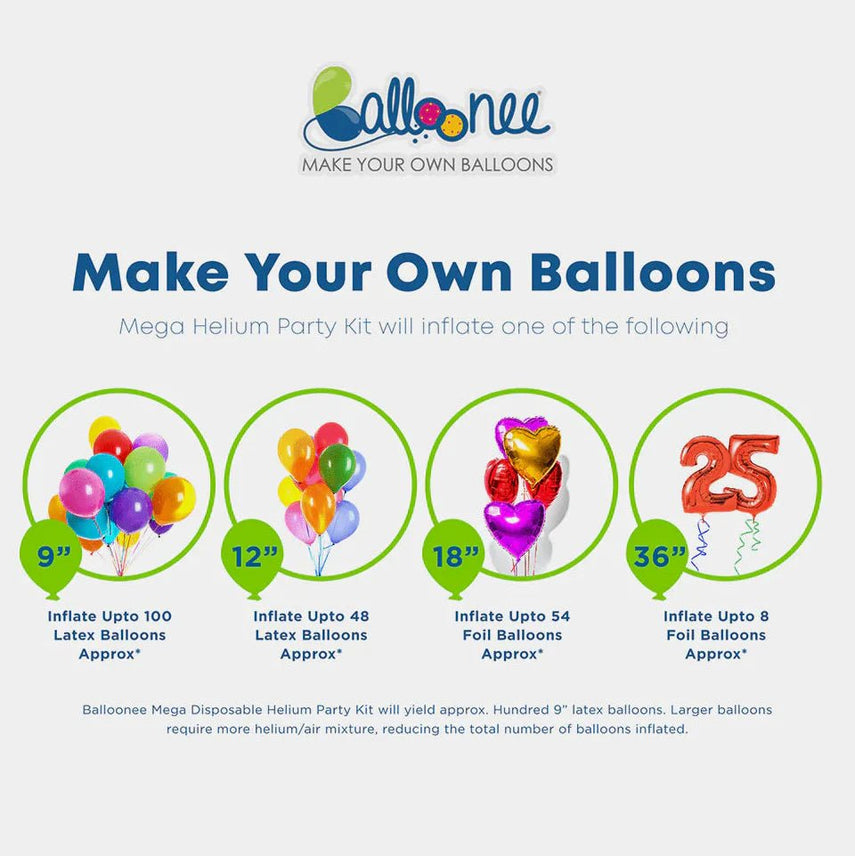 Balloonee Helium Disposable Tank (23 cu.ft)