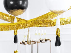 FOIL PARTY CURTAIN GOLD (18.5X400CM)