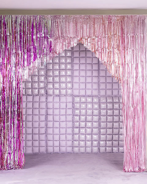 RECTANGULAR FOIL BALLOON BACKDROP DOUBLE-SIDED PURPLE (72x143CM) 28"x56"