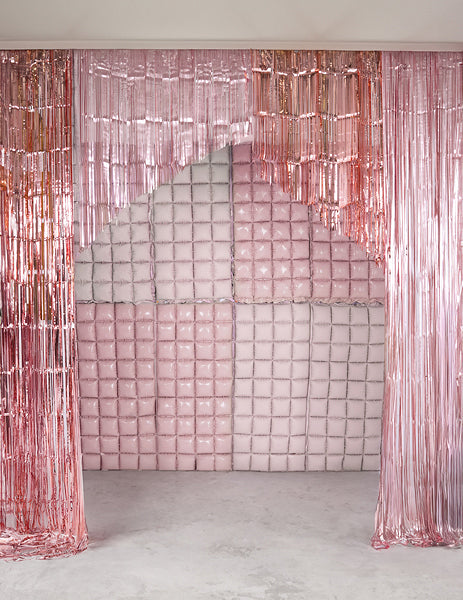 RECTANGULAR FOIL BALLOON BACKDROP DOUBLE-SIDED LIGHT PINK (72x143CM) 28"x56"