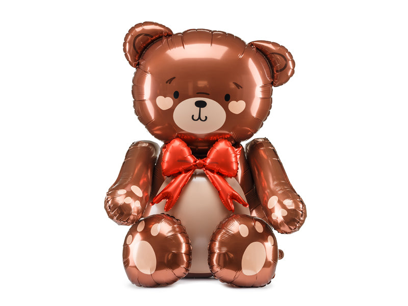Standing teddy bear foil balloon 32 inch – rose gold party decoration 