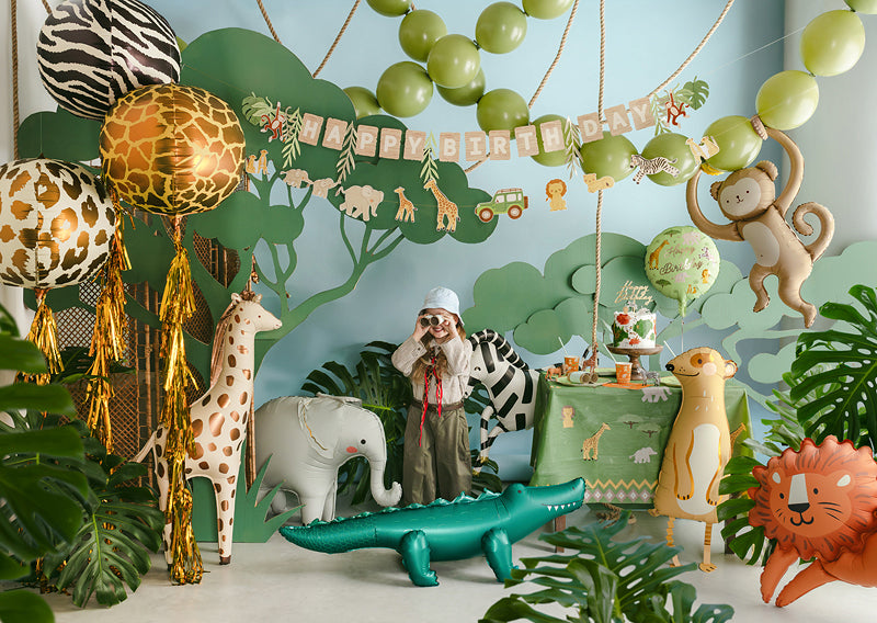 Zebra Stripes Ball Foil Balloon 20 in. - PartyDeco USA