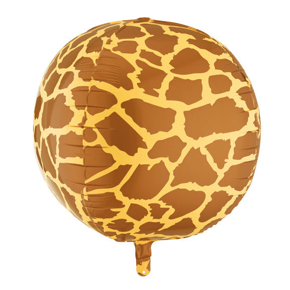 Giraffe Spots Ball Foil Orb Balloon 20 in. - PartyDeco USA