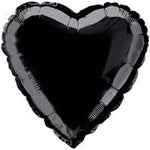 Black Heart Shaped Foil Balloon 9" (5 Units per package)