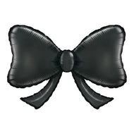 Black Burst Bow Foil Shape Balloon 40 in.