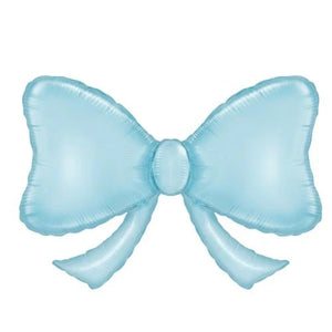 Blue Burst Bow Foil Shape Balloon 40 in.