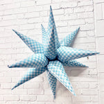 Blue Gingham Starburst - 40 in.