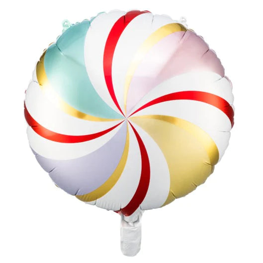 Pastel Candy Round Foil Balloon 18 in