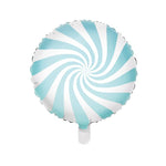 Light Blue Candy Round Foil Balloon 18 in