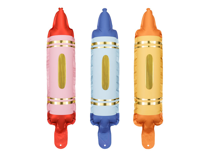 Crayon Foil Balloon 30 in. - 3 pack PartyDeco USA