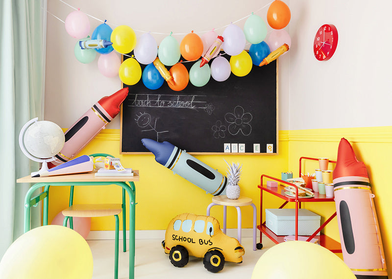 Crayon Foil Balloon 30 in. - Blue PartyDeco USA
