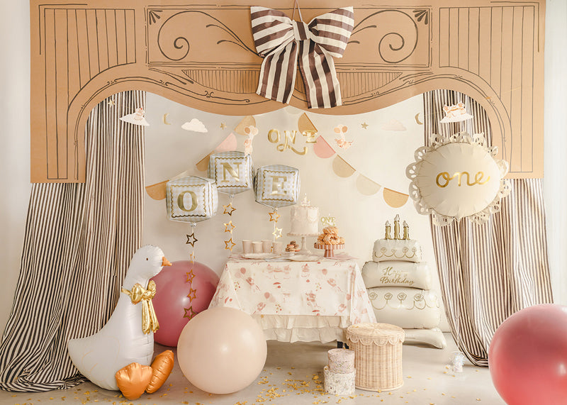 Cubes "ONE" Foil Balloon Set 21 in. - PartyDeco USA