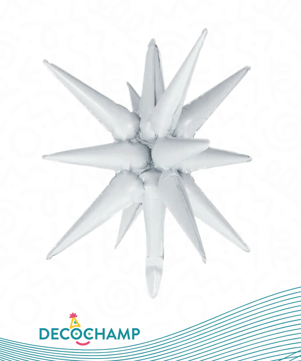 White Starburst 3D Deco champ 22"