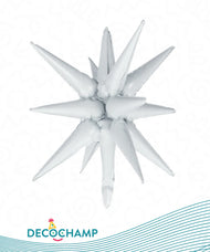 White Starburst 3D Deco champ 22"
