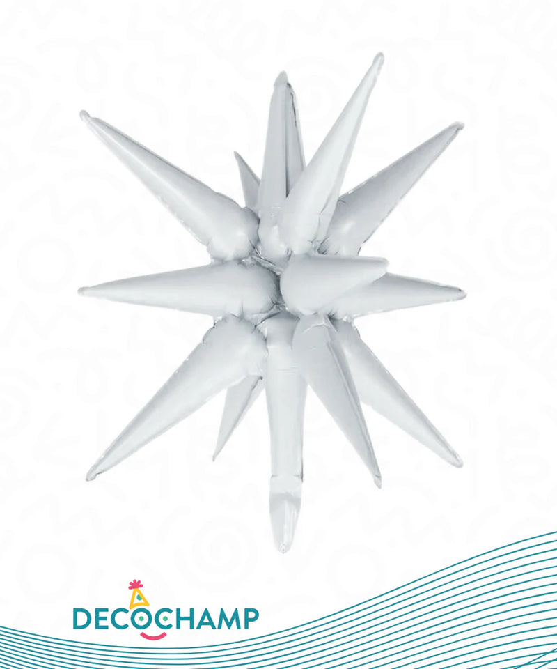 White Starburst 3D Deco champ 22"
