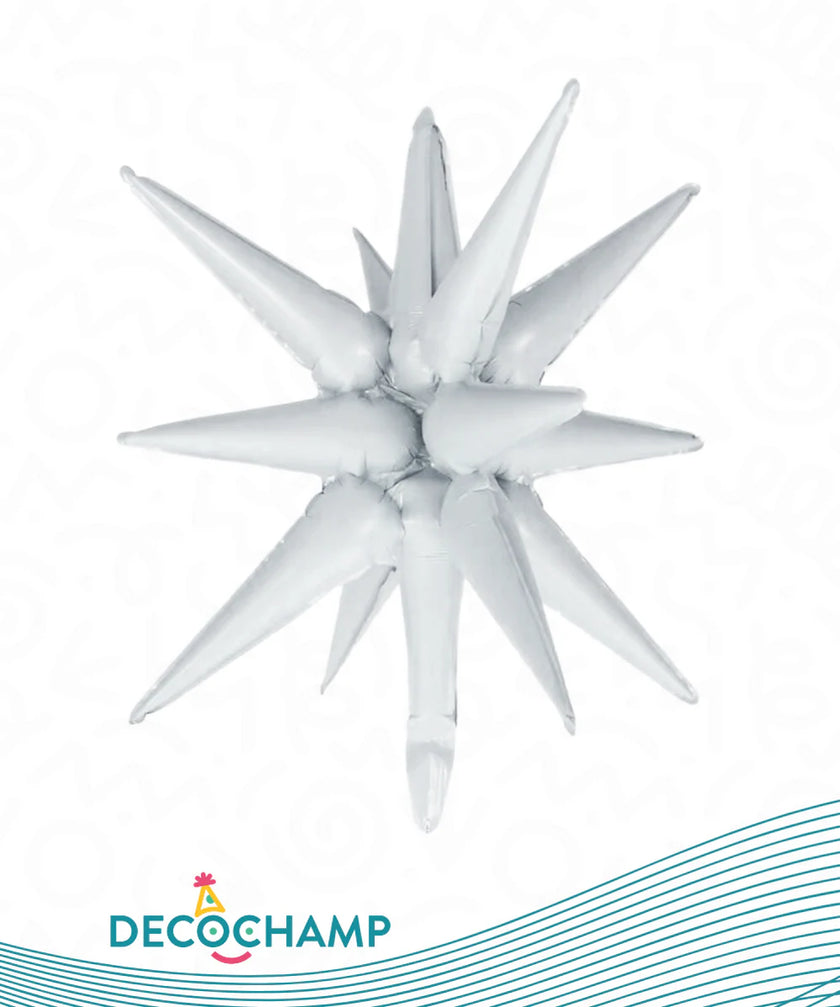White Starburst 3D Deco champ 22"