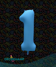 DecoNumber Neon Blue "1" - size 34" (Single Pack)