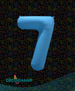 DecoNumber Neon Blue "7" - size 34" (Single Pack)