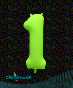 DecoNumber Neon Green "1" - size 34" (Single Pack)