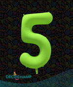 DecoNumber Neon Green "5" - size 34" (Single Pack)