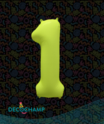 DecoNumber Neon Yellow "1" - size 34" (Single Pack)