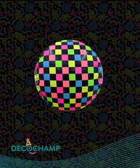 Deco Neon Disco Ball- size 18