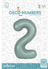 Number 2 Eucalyptus Foil Balloon 34
