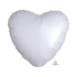 2 White Luxe Heart Anagram 18"