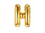 Gold Foil Letter H - 14 in. - PartyDeco USA