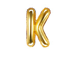 Gold Foil Letter K - 14 in. - PartyDeco USA
