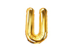 Gold Foil Letter U - 14 in. - PartyDeco USA