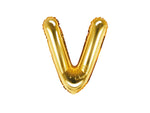 Gold Foil Letter V - 14 in. - PartyDeco USA
