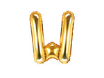 Gold Foil Letter W - 14 in. - PartyDeco USA