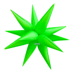 Non-Foil Starburst 3D Balloon -26in. Neon Electric Green
