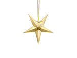 Gold Paper Star Decoration 12 in. PartyDeco USA