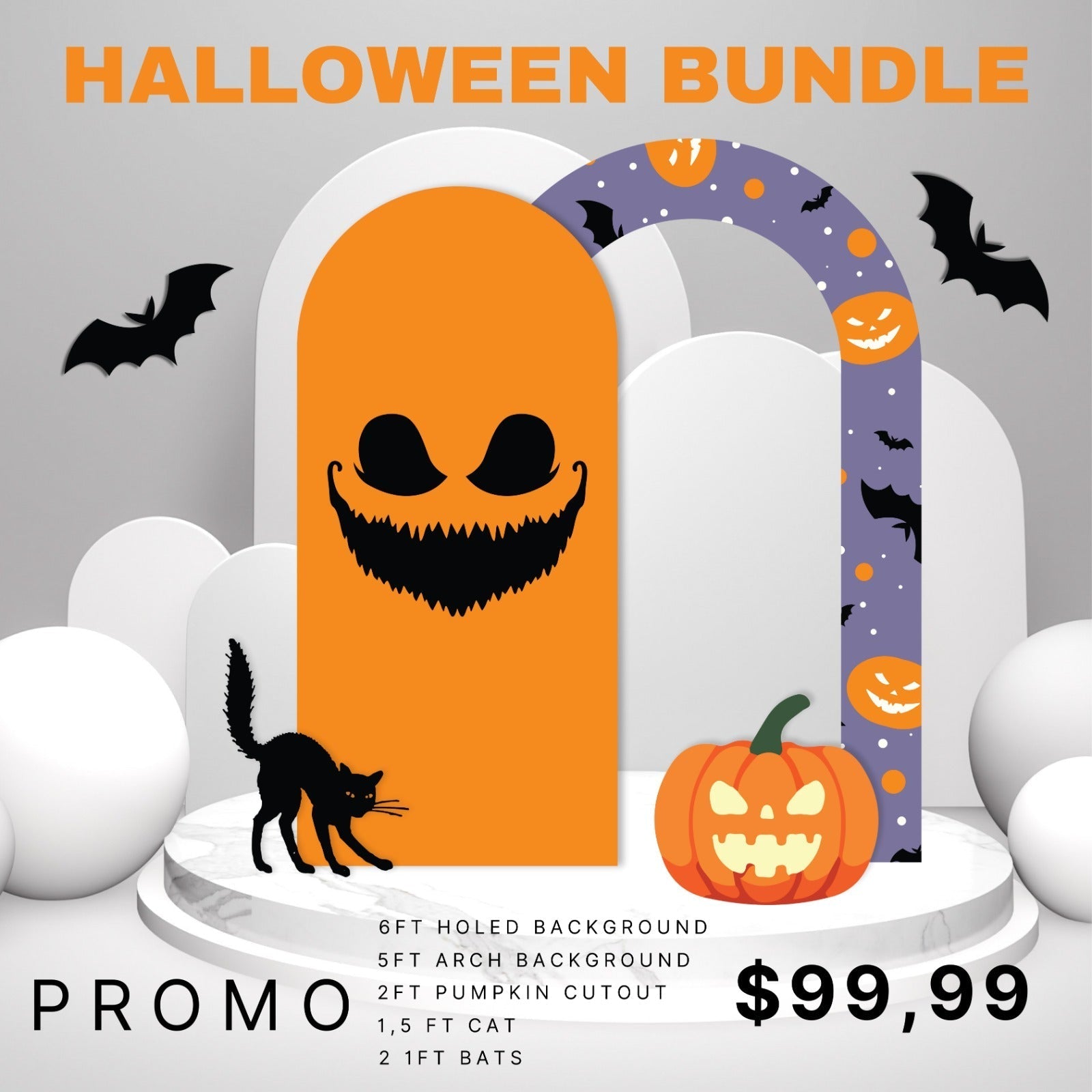 Halloween Orange Backdrop