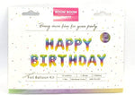 Rainbow Color Happy Birthday Foil Balloon Banner Mylar Kits 16"