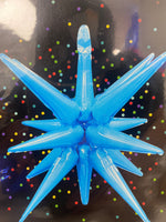 Starburst 3D Foil Balloon - 22" Light Blue