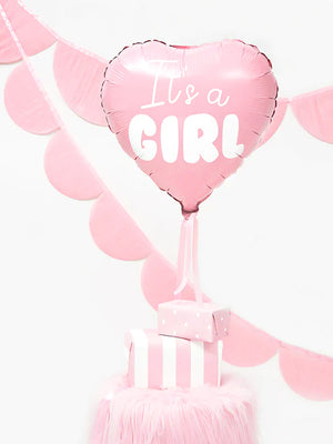 Its a Girl Pink Heart 18"