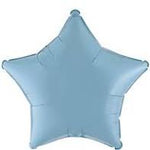 Solid Baby Blue Star Shaped Foil Balloon 9