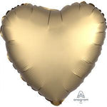 Satin Gold Heart 18" Single Pack