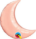 Rose Gold Moon Shaped Metallic Foil Balloon - 9" in - 5 Per Package