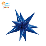 Starburst 3D Foil Balloon - 26 in. Royal Blue