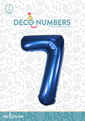 Number 7 Navy Blue Foil Balloon 34