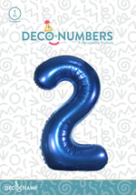 Number 2 Navy Blue Foil Balloon 34" (Single Pack) DECONUMBER