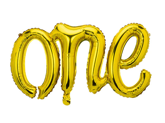 One Script Gold Foil Balloon 26"