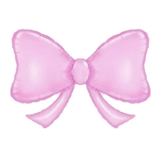 Pink Burst Bow Foil Shape Balloon 40 in.