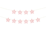 Star Baby Shower Banner 10FT LIGHT PINK