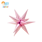 Starburst 3D Foil Balloon - 26 in. Light Pink